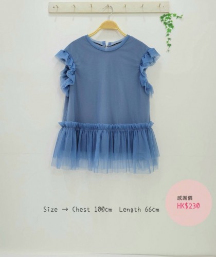 日本藍色背心TOP