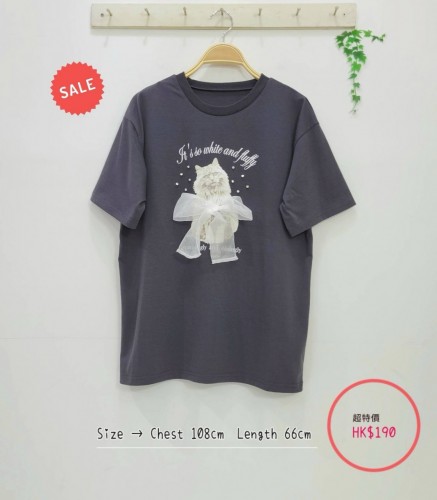 日本立體 cat 圖案蝴蝶結棉質